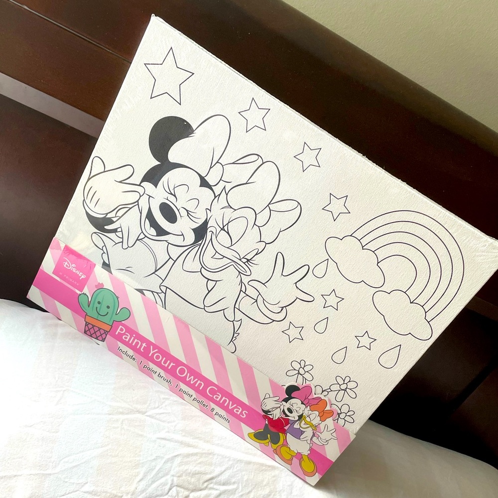 Disney Paint Your Own Canvas Minnie Mouse Daisy Duck Watercolors Primark